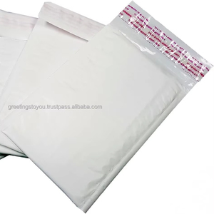 Sobres Acolchados de Burbujas de Polietileno Ecológicos Blancos de 8.5x14 Pulgadas, Autosellables, 140 g/m², Gruesos, para Libros, Tamaño Utilizable 9.5x13 - Product Image 1