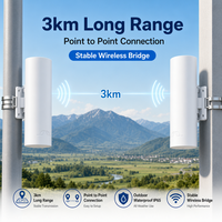 Pont CPE sans fil PTP double tension DC24V DC48V, 5,8 GHz, 900 Mbps, portée 3 km, protection contre la foudre, transmetteur WiFi industriel