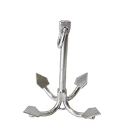 ANCRE DE GRAPNEL EN FORME DE FEUILLE GALVANISÉE À CHAUD 5kg/11LB Ancres FLUKE Ancrage Navire Kayak Yacht Bateau Matériel Accessoires