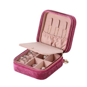 Nuevo Estuche de Joyería de Piel de Oveja con Cierre de Cremallera, para Anillos, Collares, Aretes y Uñas, Multifuncional, Portátil, para Viajes - Product Image 5