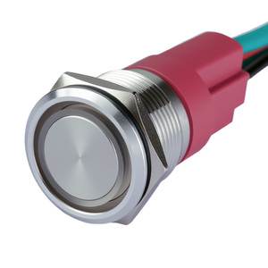 Thép không gỉ IP65 10A 1NO1NC Công tắc nút nhấn chốt 2 vị trí 3 Bộ chọn trạm Đen Đỏ - Product Image 1