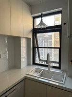 Fenêtre à auvent en alliage d'aluminium avec persienne, isolation thermique, résistante à la chaleur, battante verticalement, en acier inoxydable, verre certifié Energy Star