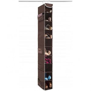 10-Shelf Hanging Closet <b>Shoe</b> Organizer with Side Mesh Pockets, <b>Space</b> <b>Saving</b> <b>Shoe</b> Holder &<b>Storage</b> Great for <b>Shoes</b> Handbags Purses - Product Image 1