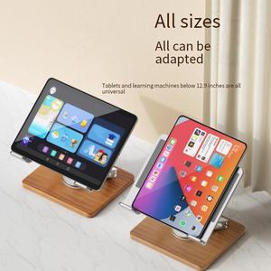 Support de tablette universel portable pliable et pivotant à 360° avec <span class=keywords><strong>base</strong></span> en bois pour bureau et table - Product Image 2