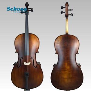 Cello artisanal <span class=keywords><strong>haut</strong></span> <span class=keywords><strong>de</strong></span> <span class=keywords><strong>gamme</strong></span> en érable grain tigre mat, dos et flancs, taille 4/4, pour examen, pratique, performance solo, directement <span class=keywords><strong>de</strong></span> l'usine - Product Image 1