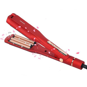Rizador de Pelo Iónico Automático con Pantalla LCD Digital para Uso Doméstico, Rizador de Ondas Grandes con Triple Barril - Product Image 1