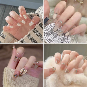 Il libro rosso dell'armatura per unghie 3D indossata a mano trema esplosioni di farfalle diamantate rotte amore senso avanzato 24 pezzi - Product Image 3