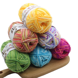 Écharpe en coton/acrylique pour bébé, tricotée à la main, fil épais, vente en gros, 5 brins, coton laitier teint - Product Image 3