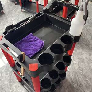 Fábrica preço multifuncional plástico giratório roda rolando carrinhos para ferramentas limpeza automotiva - Product Image 3