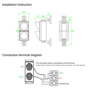 Luz de Señalización de Tráfico LED de Advertencia de Seguridad para Peatones con Control Automático Impermeable de 200 mm de Diámetro para Exteriores - Product Image 2