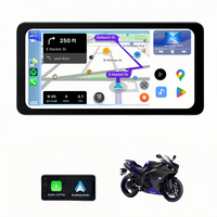 Écran de navigation GPS automatique Android 8 cœurs étanche 6.3 "pour motos IP7 avec BT WIFI 4G DVR TPMS Carplay