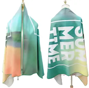 Eco-friendly verão grande personalizado impresso designer microfibra areia praia prova toalha