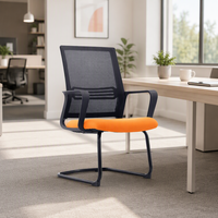 Chaise de bureau élégante et moderne, pivotante, ergonomique, réglable en hauteur, avec base en nylon et dossier en maille rouge, pour la maison, l'école et l'hôtel