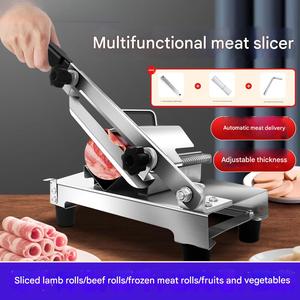 <span class=keywords><strong>Machine</strong></span> à trancher les rouleaux de bœuf et d'agneau, trancheuse multifonctionnelle commerciale pour viande et légumes surgelés, pour usage en restaurant - Product Image 2