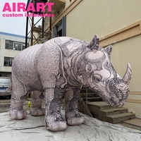Décoration d'événements thématiques : Rhinocéros gonflable réaliste
