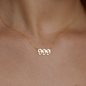 <span class=keywords><strong>Collana</strong></span> con numero di angelo fortunato personalizzato <span class=keywords><strong>collana</strong></span> con iniziale in acciaio inossidabile placcato oro minimalista gioielli da donna - Product Image 1