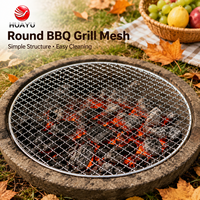 Grille de barbecue jetable en acier, ronde, sur mesure, à prix abordable, pour la vente en gros, à nettoyage rapide, anti-corrosion, avec rebord