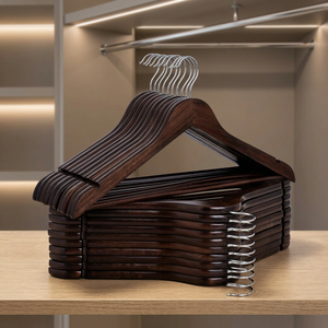 Cintres en bois Inspring pour costumes et pantalons, gain de place, haute qualité, pour salle de bain et salon, nettoyage des vêtements - Product Image 3