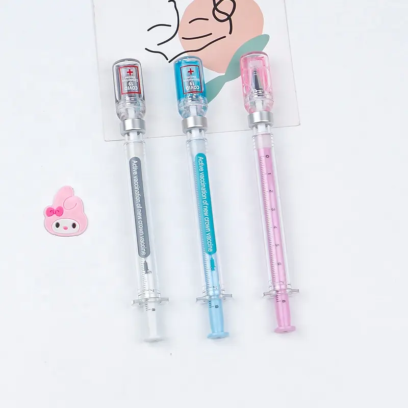 병원 광고를위한 참신한 창조적 인 바늘 주사 주사기 모양 펜