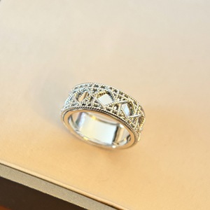 Thổ Nhĩ Kỳ Phong Cách Mạ Vàng Mô Hình Kim Cương 925 Sterling Bạc Đồ Trang Sức Istanbul Grand Bazaar Ban Nhạc Nhẫn - Product Image 3