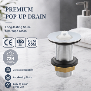 Tapón y Desagüe de Acero Inoxidable Cromado a Precio de Fábrica para Ferreterías de Sudamérica con Certificación CE - Product Image 1