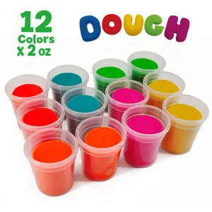 Não tóxico argila jogar massa conjunto 12 Cores Fluffy Slime Mix Baking Making Supplies Modelagem Peso Leve Ar Seco Playdough Crianças Brinquedo