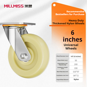 Mittelschwere 3-Zoll-Schwenkrollen für Einkaufswagen, Nylon-Lenkrollen, Industrieräder, Ruedas Rodajas - Product Image 1