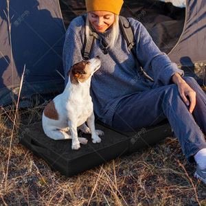 <b>Heated</b> Pet Seat Cushion Rectangle Black <b>USB</b> Adjustable Temperature Dog Sleeping Mat Thickened Polyester Fiber - Product Image 4