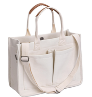 Sac fourre-tout en toile grande capacité pour femme, idéal pour ordinateur portable, travail, livres, voyage, sport, sac bandoulière, sac à main, sac à l'épaule