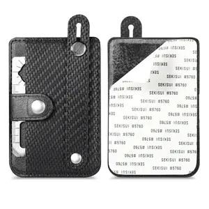 Bagsplaza Custom Luxury Leather Woven Design Wallet Card Holder Case Set With Multi-Function Tools For iPhone 15 Pro Max