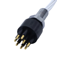 Connecteur sous-marin étanche haute tension et haute intensité pour eaux profondes, câble et prise 6 broches mâle/femelle, norme IP68, placage or