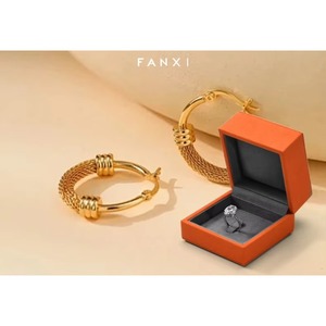 Cajas de Joyería FANXI, Cajas de Anillos Personalizadas, Cajas de Joyería de Microfibra, Estuche de Almacenamiento de Anillos, Paquete de Joyería - Product Image 6