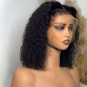Perruques Lace Front HD Sans Colle Brésiliennes Cheveux Humains <span class=keywords><strong>Afro</strong></span> Kinky Bouclés 4x4 5x5 13x4 Pré-Épilées Prêtes à Porter à Prix de Gros - Product Image 3
