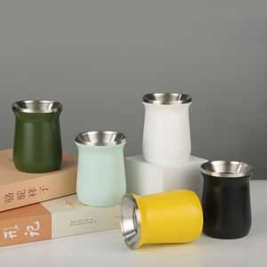 8oz <b>Double</b> <b>Wall</b> Stainless Steel Vacuum Cup Hammer Pattern Creative Travel <b>Mug</b> - Product Image 1