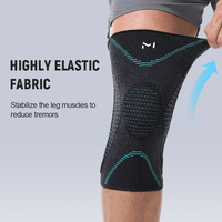KS-2312 # Soporte Deportivo para Rodilla con Barras de Resorte de Doble Cara, Tiras de Silicona Antideslizantes, Funda de Rodilla Elástica Transpirable de Tejido Elástico