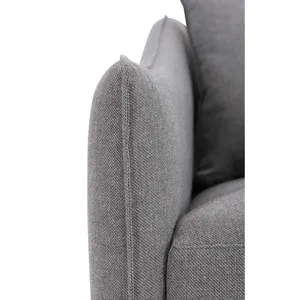 เฟอร์นิเจอร์ระเบียงกลางแจ้งดีไซน์ทันสมัย เก้าอี้โซฟาเดี่ยวหุ้มผ้าแบบเบาะนั่งลึก เฟอร์นิเจอร์ไม้ทำมือ - Product Image 5