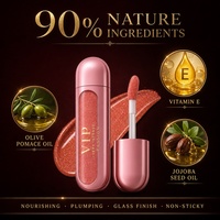 Gloss à lèvres liquide vegan pailleté nacré haute brillance hydratant longue tenue avec logo personnalisé OEM ODM Cosmétiques