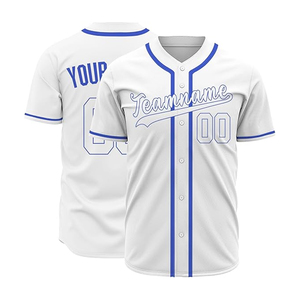 Maillot de baseball court à col en V 100 % polyester, imprimé par transfert thermique, fabriqué au Pakistan, prix abordable, OEM, écologique, taille adulte personnalisée - Product Image 6
