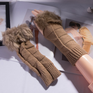 Gants longs sans doigts pour femmes, <span class=keywords><strong>mitaine</strong></span>, chauffe-bras d'hiver, manches tricotées, fins, décontractés, doux, vêtements gothiques pour filles, gants Punk gothiques - Product Image 3