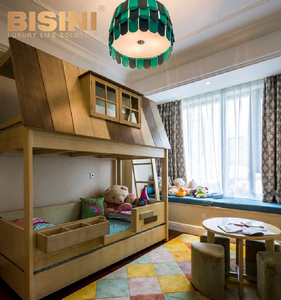 Cama Litera de Madera Maciza de Color Natural con Diseño de Casa de Árbol de Príncipe y Princesa, <span class=keywords><strong>Muebles</strong></span> para Dormitorio <span class=keywords><strong>Juvenil</strong></span> - Product Image 5