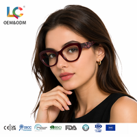 Gafas Ópticas Clásicas Cuadradas de Acetato con Montura Completa, Bloqueo de Luz Azul, para Oficina y Negocios