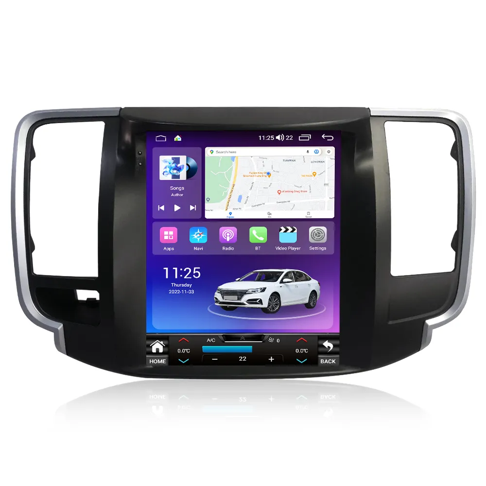 Mekede Android 11 Tesla Style Vertical Screen Car Gps Navigation For Nissan Teana J32 2008 - 2014 with play