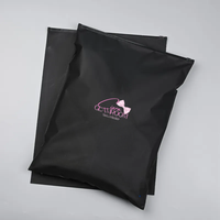 Sacs d'emballage personnalisés refermables en plastique CPE dépoli noir avec fermeture éclair pour T-shirts, chaussures, vêtements, fourrures - Taille sur mesure, jetables