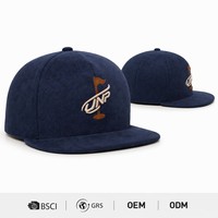 Casquette de baseball de luxe beige à visière plate en daim brodé 3D personnalisée de haute qualité, style hip-hop, 6 panneaux, vente en gros