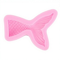 Moule en silicone sirène, outil de pâtisserie antiadhésif de qualité alimentaire, outil de cuisson sur le thème de la mer, moule queue de sirène rose