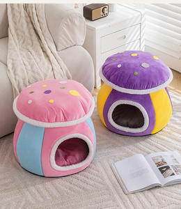 Cama para Gatos en Forma de Hongo Petop, Súper Suave, de Terciopelo de Conejo, Cálida para Invierno, Gruesa, Envolvente, para Mascotas Pequeñas, Lavable - Product Image 2