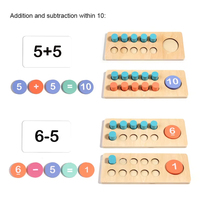 Jouet en Bois Éducatif de Mathématiques, Puzzle d'Éveil pour Bébés et Enfants Garçons et Filles