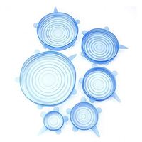 Lot de 6 couvercles extensibles en silicone réutilisables, durables et anti-déversement avec bouchon rabattable pour canettes, marque OEM -40F à +446F, 10 ensembles