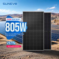Sunevo Ultra-Effizienz 770W 800W 805W BC PV-Modul mit 25,1% Wirkungsgrad für platzsparende Städtische Dach-Solaranlagen