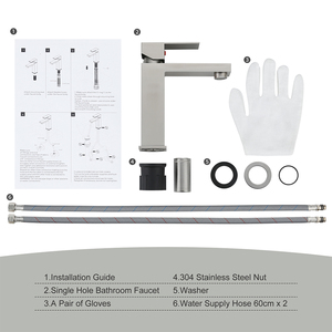 Vòi Nước Vòi Trộn & Vòi Nước Bồn Rửa Phòng Tắm Gắn Sàn Bằng Thép Không Gỉ 304 Vòi Trộn - Product Image 6
